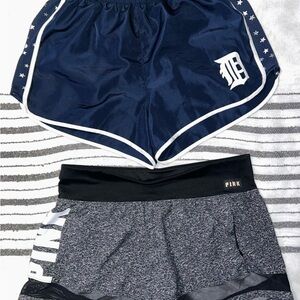 Victoria's Secret Navy and Gray Athletic Shorts